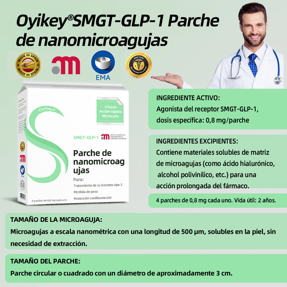 𝐎𝐲𝐢𝐤𝐞𝐲®👗👗𝐒𝐌𝐆𝐓-𝐆𝐋𝐏-𝟏 𝐏𝐚𝐫𝐜𝐡𝐞 𝐝𝐞 𝐧𝐚𝐧𝐨𝐦𝐢𝐜𝐫𝐨𝐚𝐠𝐮𝐣𝐚𝐬(Indoloro, de larga duración, aborda la diabetes, la obesidad y las enfermedades cardiovasculares.)