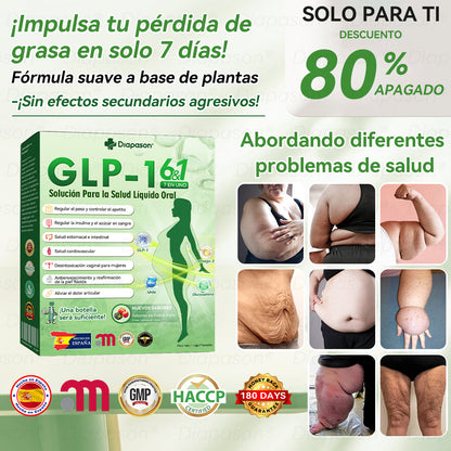 Tienda Oficial | 𝐃𝒊𝓪𝐩𝓪𝙨𝐨𝒏®🌼💖Ｇ𝖫𝑃-𝟏 𝑆𝑖𝑒𝑡𝑒 𝑒𝑛 𝑢𝑛𝑜 𝑆𝑜𝑙𝑢𝑐𝑖ó𝑛 𝑃𝑎𝑟𝑎 𝑙𝑎 𝑆𝑎𝑙𝑢𝑑 𝐿í𝑞𝑢𝑖𝑑𝑜 𝑂𝑟𝑎𝑙）(Solo una vez al día, cambios visibles en 7 días) Para obesidad, salud cardiovascular, diabetes, apnea del sueño, salud intestinal, problemas articulares y más
