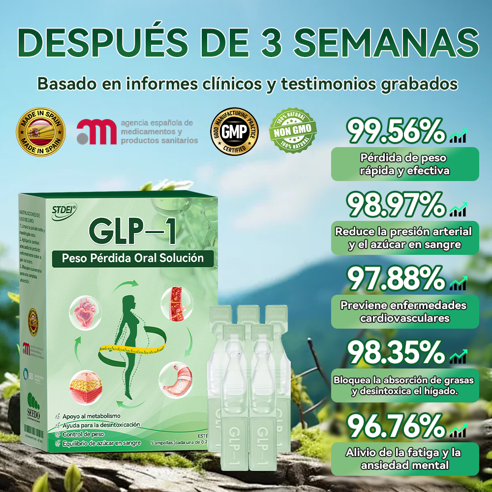 Recomendado por Universidad de Barcelona, España | Tienda oficial | 🐮𝑆𝑇𝐷𝐸𝐼® 𝐺𝐿𝑃-1  𝑃𝑒𝑠𝑜 𝑃é𝑟𝑑𝑖𝑑𝑎 𝑂𝑟𝑎𝑙 𝑆𝑜𝑙𝑢𝑐𝑖ó𝑛 - 👨‍⚕️ 𝑂𝑏𝑒𝑠𝑖𝑑𝑎𝑑, 𝑒𝑛𝑓𝑒𝑟𝑚𝑒𝑑𝑎𝑑𝑒𝑠 𝑐𝑎𝑟𝑑𝑖𝑜𝑣𝑎𝑠𝑐𝑢𝑙𝑎𝑟𝑒𝑠, 𝑑𝑖𝑎𝑏𝑒𝑡𝑒𝑠, 𝑎𝑝𝑛𝑒𝑎 𝑑𝑒𝑙 𝑠𝑢𝑒ñ𝑜, 𝑝𝑟𝑜𝑏𝑙𝑒𝑚𝑎𝑠 𝑎𝑟𝑡𝑖𝑐𝑢𝑙𝑎𝑟𝑒𝑠 𝑦 𝑚á𝑠